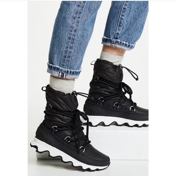 Sorel Shoes - SOREL Kinetic on-trend sleek adjustable comfortable black slip on traction boot